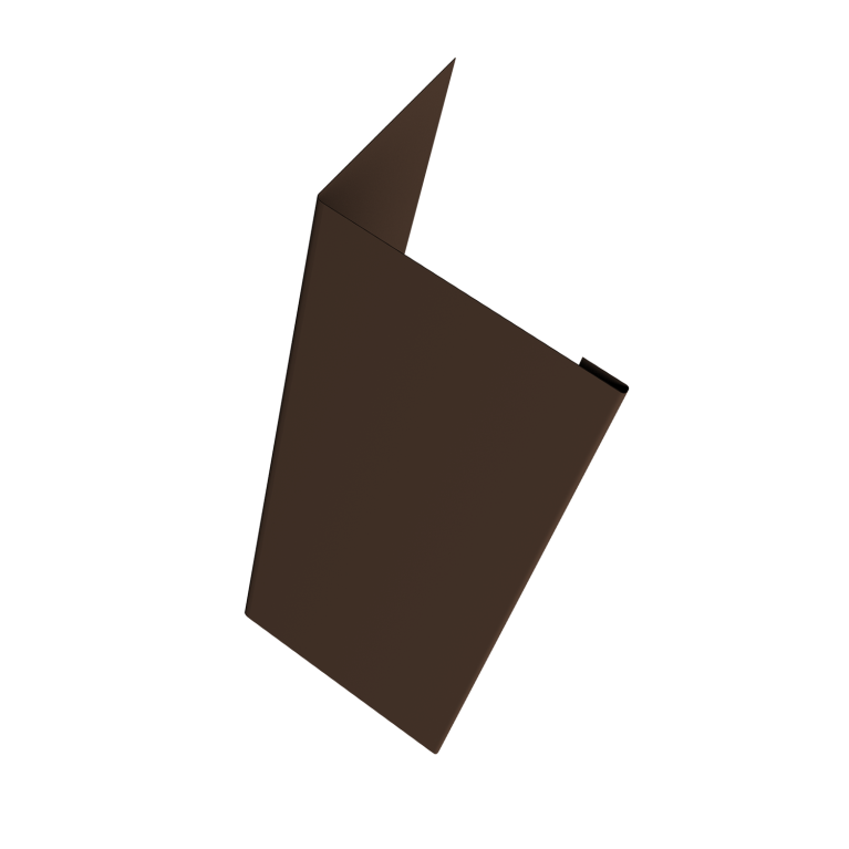 Нащельник (для калиток и ворот) 25х35 жалюзи Milan, Tokyo, Palermo 0,45 PE-Double RAL 8017 шоколад (L2,5)