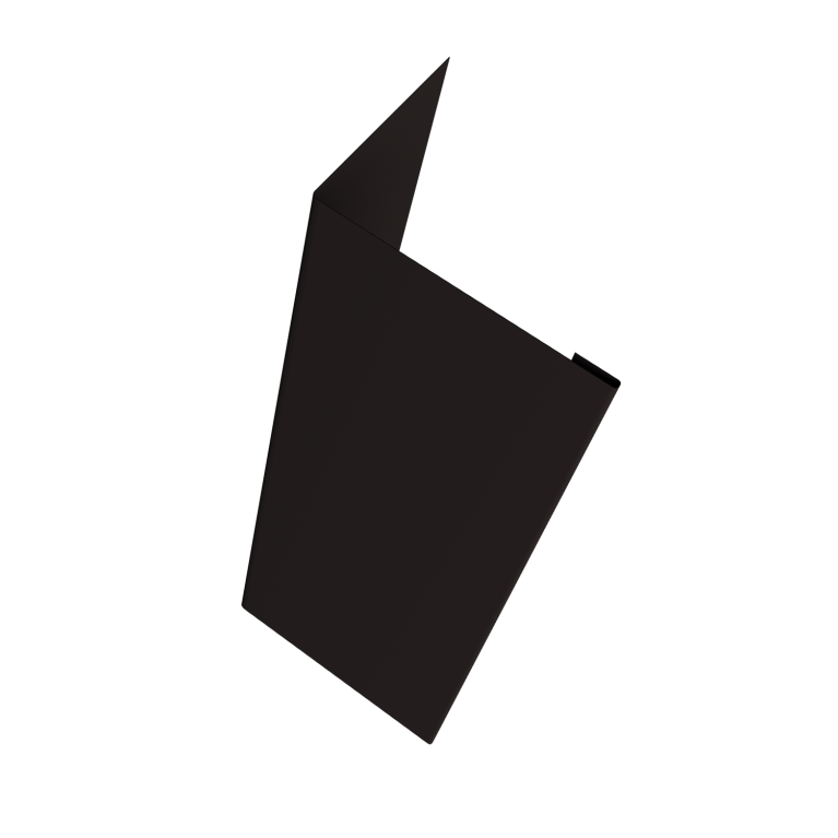 Нащельник (для калиток и ворот) 25х35 жалюзи Milan, Tokyo, Palermo 0,45 PE-Double RAL 9005 черный (L2,5)