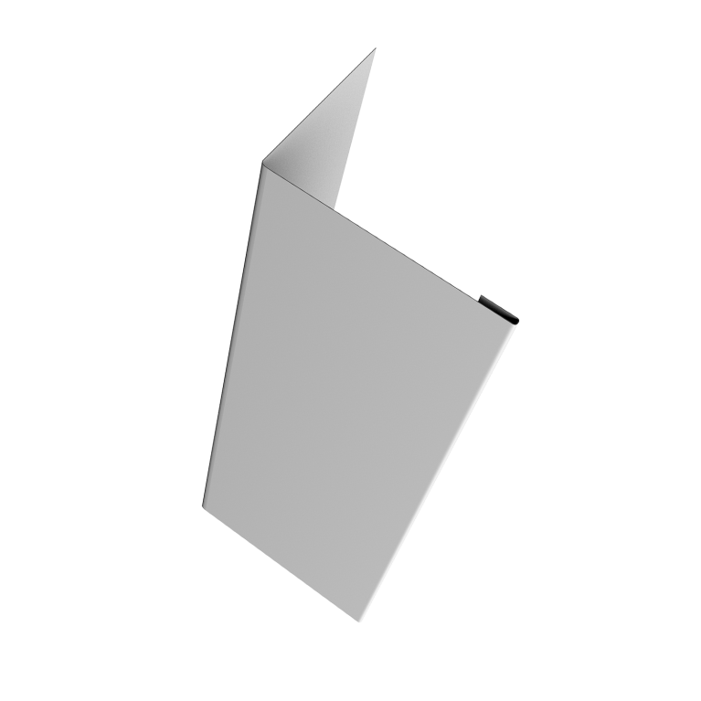 Нащельник (для калиток и ворот) 25х35 жалюзи Milan, Tokyo, Palermo 0,45 PE-Double RAL 9003 сигнальный белый (L1,68)