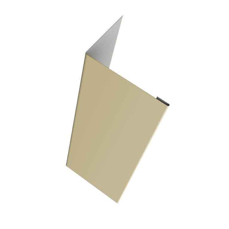 Нащельник (для калиток и ворот) 25х35 жалюзи Milan, Tokyo, Palermo 0,45 PE RAL 1014 слоновая кость (L1,68)