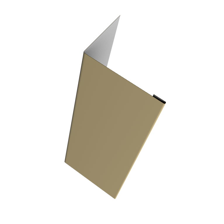 Нащельник (для калиток и ворот) 25х35 жалюзи Milan, Tokyo, Palermo 0,45 PE RAL 1014 слоновая кость (L2,5)