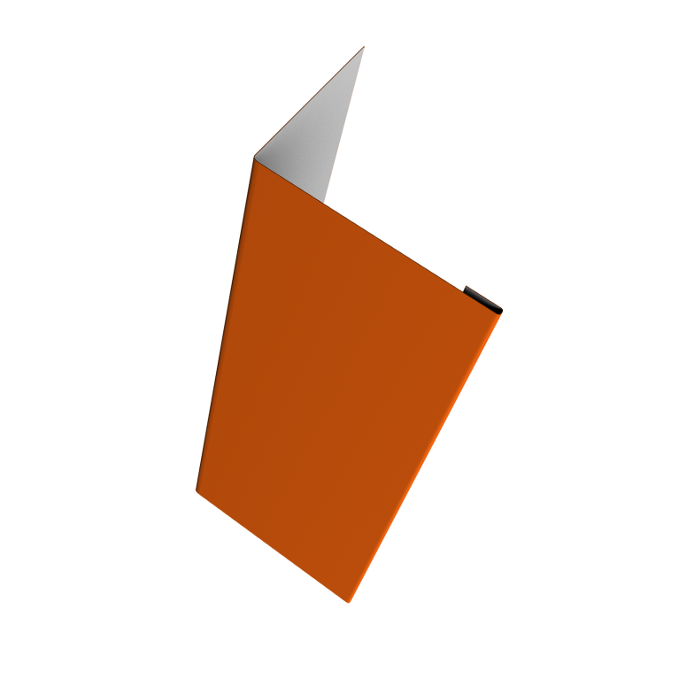 Нащельник (для калиток и ворот) 25х35 жалюзи Milan, Tokyo, Palermo 0,45 PE RAL 2004 оранжевый (L2,5)