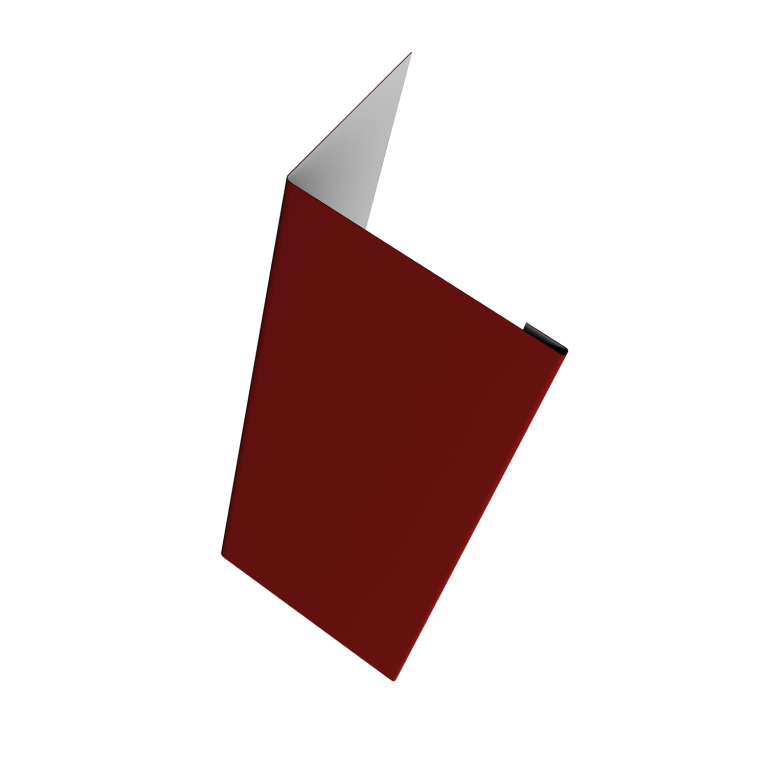 Нащельник (для калиток и ворот) 25х35 жалюзи Milan, Tokyo, Palermo 0,45 PE RAL 3011 коричнево-красный (L2,5)