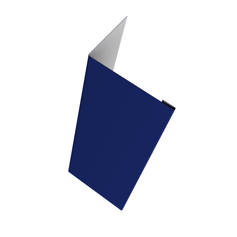 Нащельник (для калиток и ворот) 25х35 жалюзи Milan, Tokyo, Palermo 0,45 PE RAL 5002 ультрамариново-синий (L1,68)