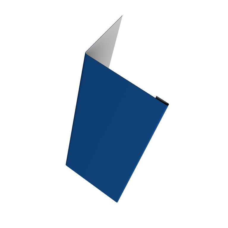 Нащельник (для калиток и ворот) 25х35 жалюзи Milan, Tokyo, Palermo 0,45 PE RAL 5005 сигнальный синий (L2,0)