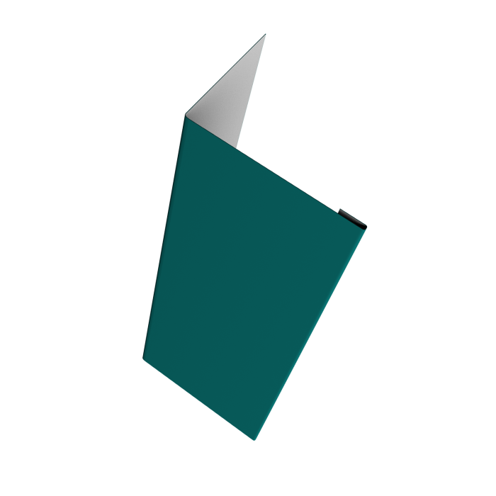 Нащельник (для калиток и ворот) 25х35 жалюзи Milan, Tokyo, Palermo 0,45 PE RAL 5021 водная синь (L1,68)