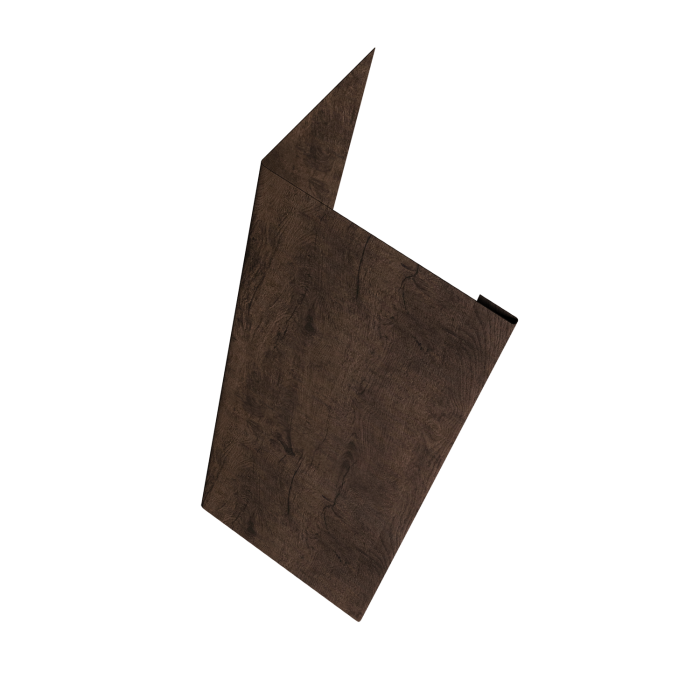 Нащельник (для калиток и ворот) 25х35 жалюзи Milan, Tokyo, Palermo 0,45 Print-double Elite Antique Wood (L2,0)