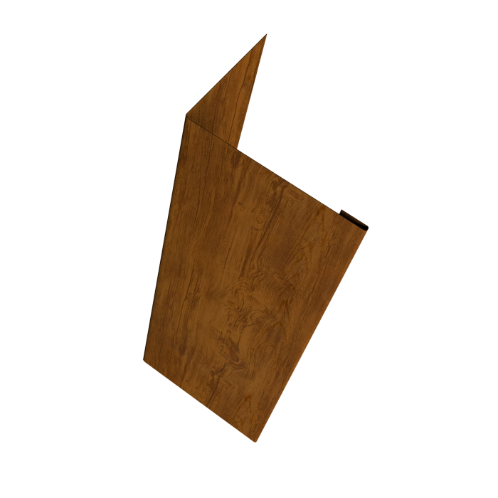 Нащельник (для калиток и ворот) 25х35 жалюзи Milan, Tokyo, Palermo 0,45 Print-double Elite Golden Wood (L2,5)