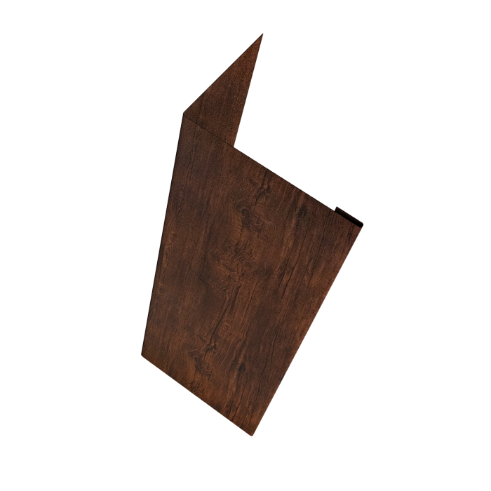 Нащельник (для калиток и ворот) 25х35 жалюзи Milan, Tokyo, Palermo 0,45 Print-Double Premium Cherry Wood Dark F (L2,0)