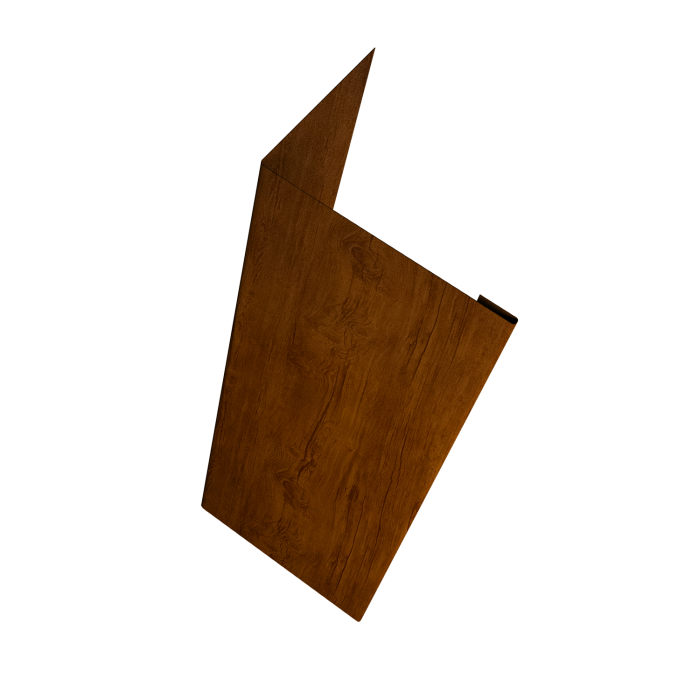 Нащельник (для калиток и ворот) 25х35 жалюзи Milan, Tokyo, Palermo 0,45 Print-double Premium Golden Wood Intense F (L1,68)