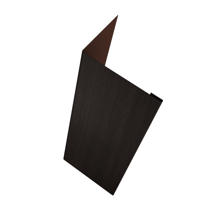 Нащельник (для калиток и ворот) 25х35 жалюзи Milan, Tokyo, Palermo 0,45 Print Elite Coffee Wood TwinColor (L1,68)