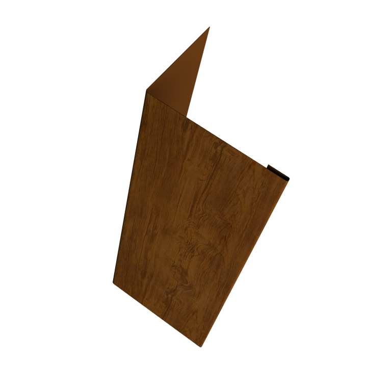 Нащельник (для калиток и ворот) 25х35 жалюзи Milan, Tokyo, Palermo 0,45 Print Elite Golden Wood TwinColor (L2,0)