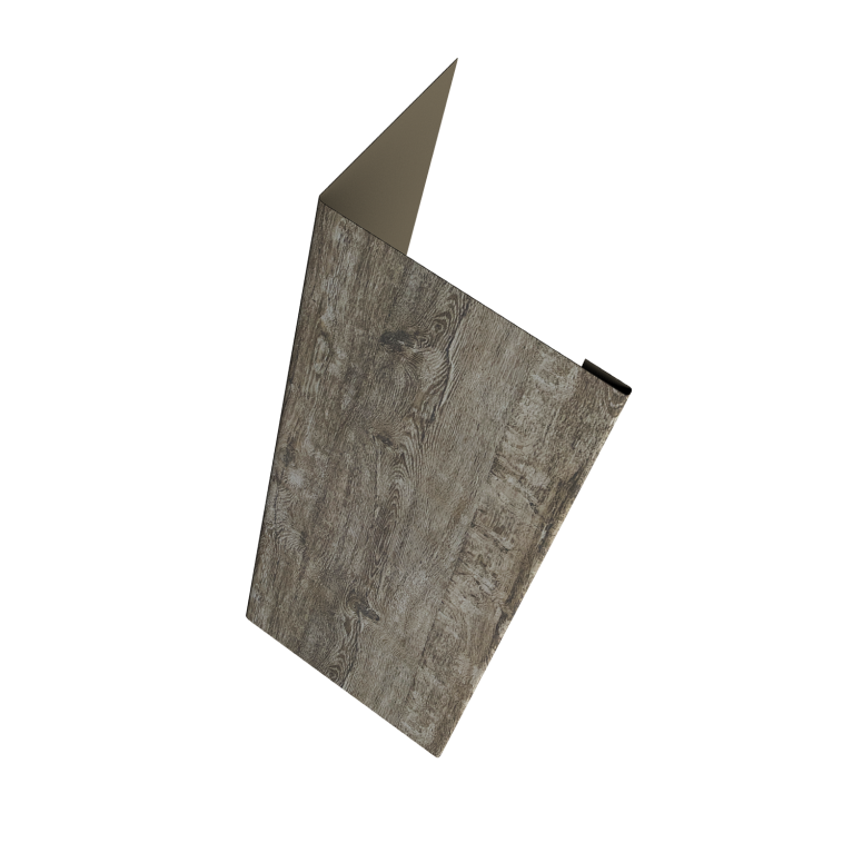 Нащельник (для калиток и ворот) 25х35 жалюзи Milan, Tokyo, Palermo 0,45 Print Elite Nordic Wood TwinColor (L2,0)