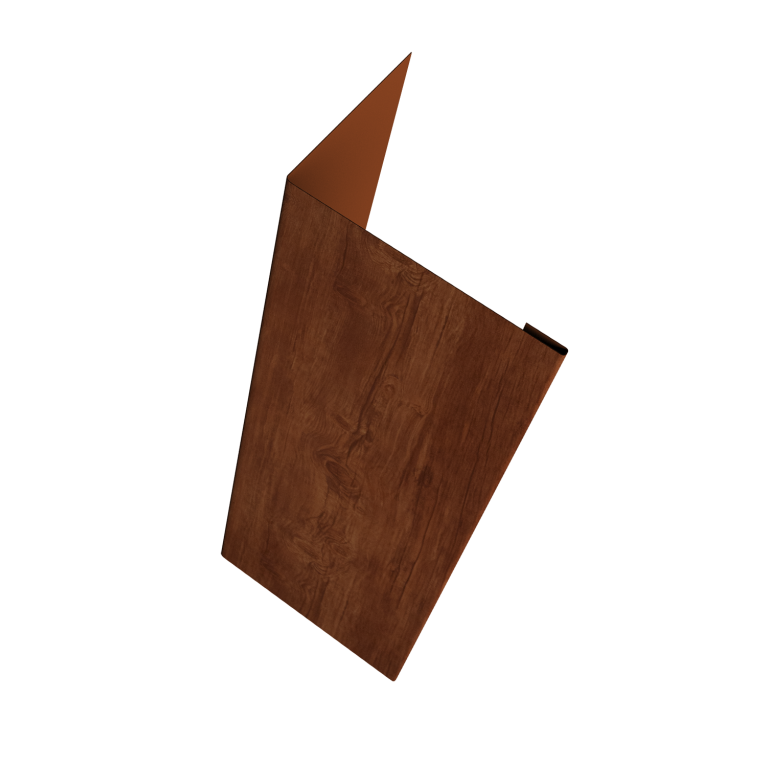 Нащельник (для калиток и ворот) 25х35 жалюзи Milan, Tokyo, Palermo 0,45 Print Elite Rowan TwinColor (L2,0)