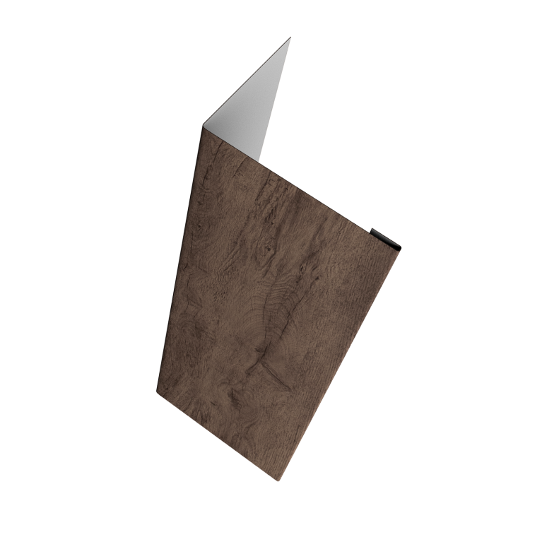 Нащельник (для калиток и ворот) 25х35 жалюзи Milan, Tokyo, Palermo 0,45 Print Premium Almond Wood Fresh (L1,68)