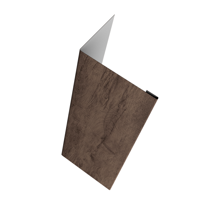 Нащельник (для калиток и ворот) 25х35 жалюзи Milan, Tokyo, Palermo 0,45 Print Premium Almond Wood Fresh (L2,5)