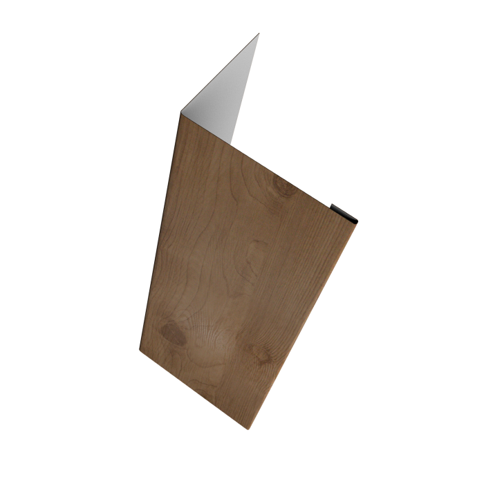 Нащельник (для калиток и ворот) 25х35 жалюзи Milan, Tokyo, Palermo 0,45 Print Premium Pine Wood Fresh (L1,68)