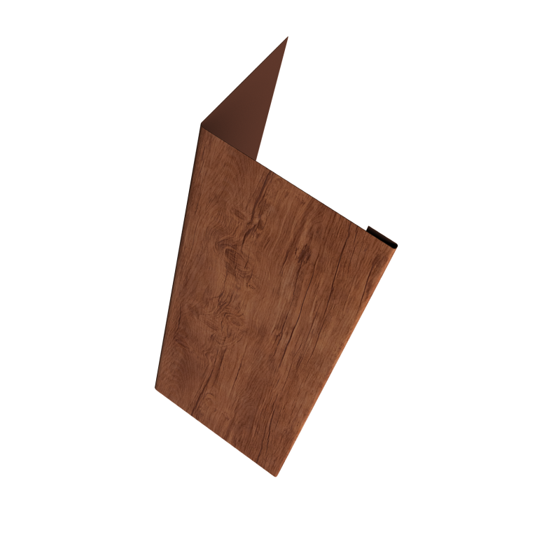 Нащельник (для калиток и ворот) 25х35 жалюзи Milan, Tokyo, Palermo 0,45 Print Premium Rowan Wood Intense FTC (L2,5)