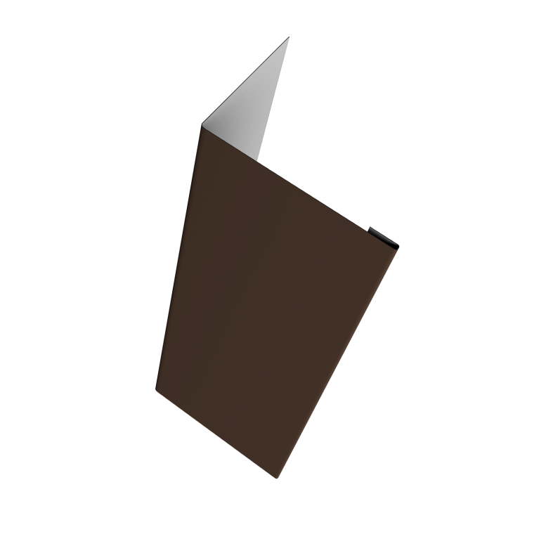 Нащельник (для калиток и ворот) 25х35 жалюзи Milan, Tokyo, Palermo 0,5 Drap RAL 8017 шоколад (L2,0)