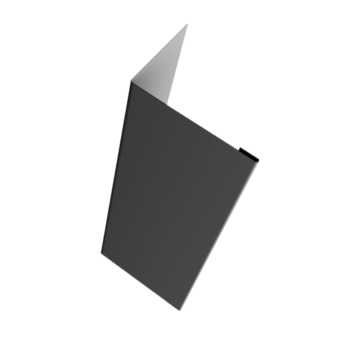 Нащельник (для калиток и ворот) 25х35 жалюзи Milan, Tokyo, Palermo 0,5 PurPro RAL 7024 мокрый асфальт (L1,68)