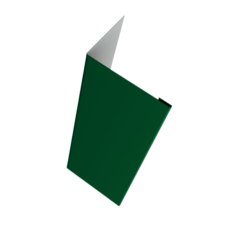 Нащельник (для калиток и ворот) 25х35 жалюзи Milan, Tokyo, Palermo 0,5 Satin Matt TX RAL 6005 зеленый мох (L1,68)