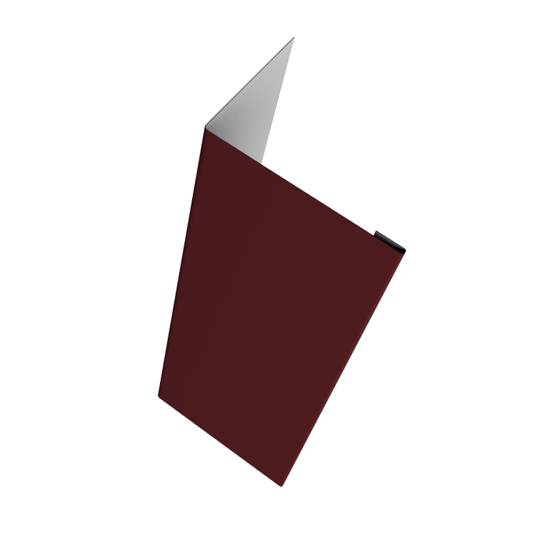 Нащельник (для калиток и ворот) 25х35 жалюзи Milan, Tokyo, Palermo 0,5 Satin RAL 3005 красное вино (L1,68)