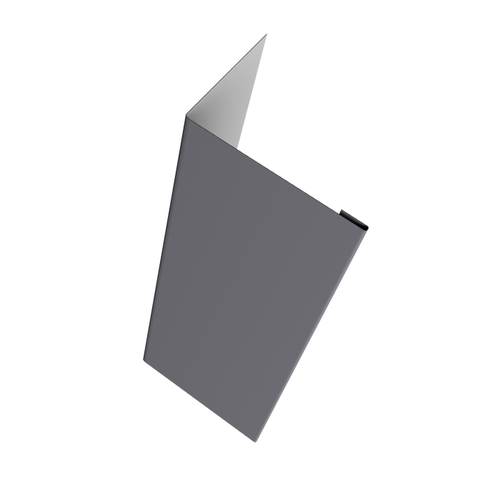 Нащельник (для калиток и ворот) 25х35 жалюзи Milan, Tokyo, Palermo 0,5 Satin RAL 7004 сигнальный серый (L1,68)