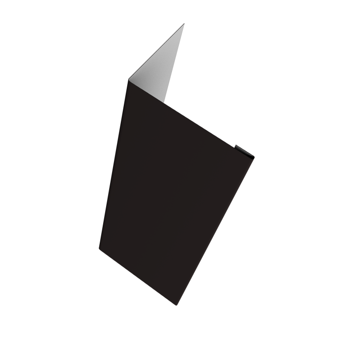 Нащельник (для калиток и ворот) 25х35 жалюзи Milan, Tokyo, Palermo 0,5 Satin RAL 9005 черный (L2,0)