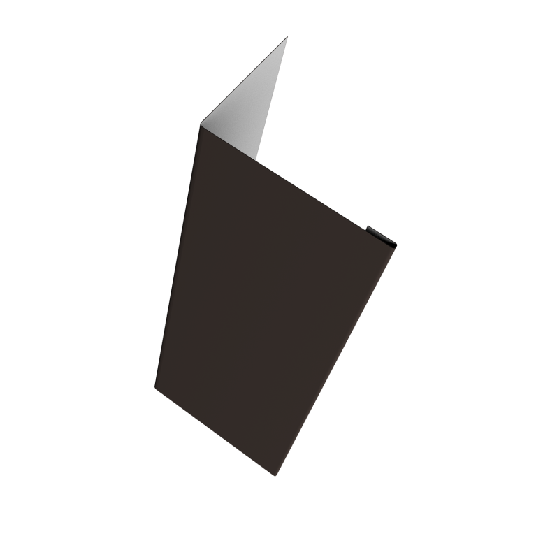 Нащельник (для калиток и ворот) 25х35 жалюзи Milan, Tokyo, Palermo 0,5 Satin RR 32 темно-коричневый (L2,5)