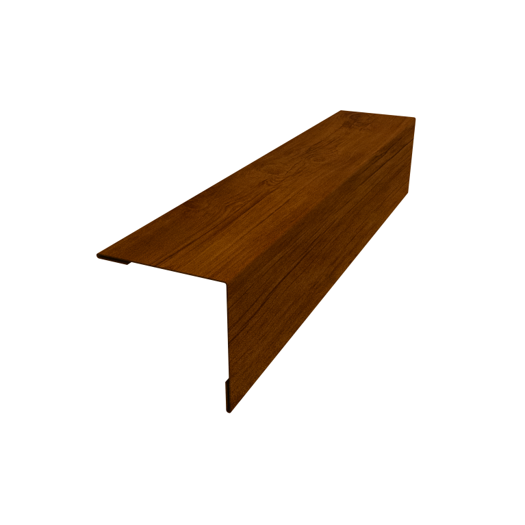 Планка завершающая 50х50 жалюзи Milan 0,45 Print-double Premium Golden Wood Intense F (2м)