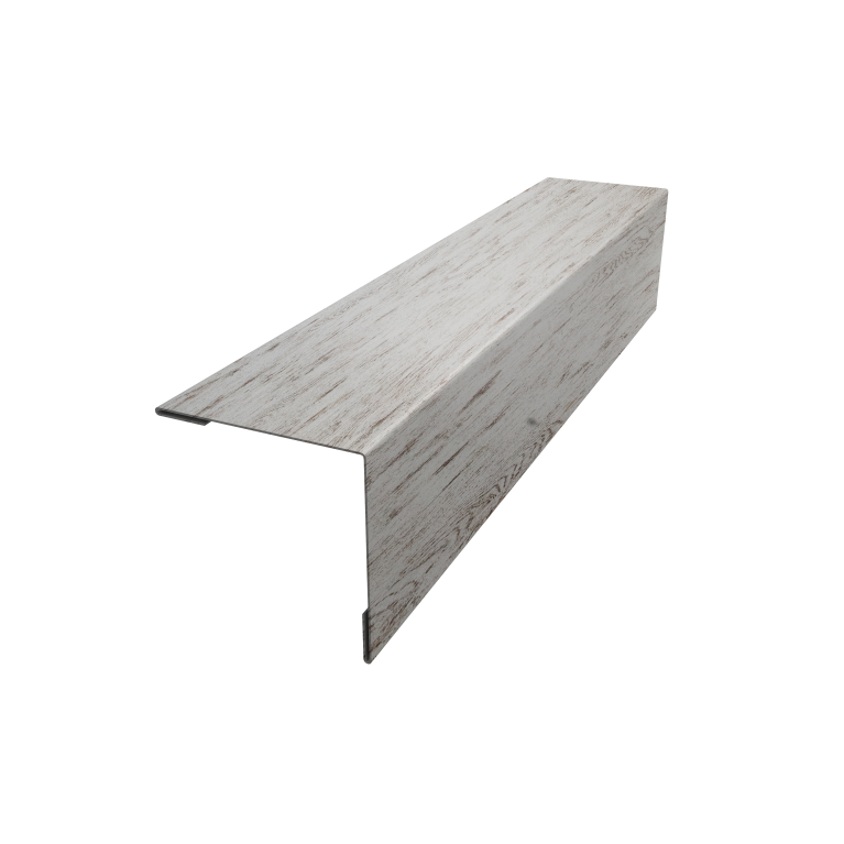 Планка завершающая 50х50 жалюзи Milan 0,45 Print Elite Snow Wood TwinColor (2,5м)