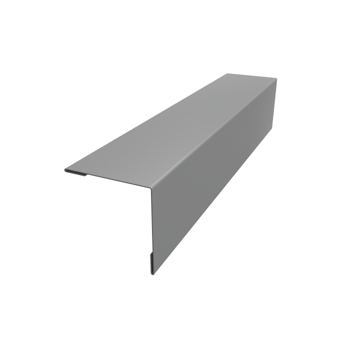 Планка завершающая 50х50 жалюзи Milan 0,5 Satin RAL 9006 бело-алюминиевый (2м)