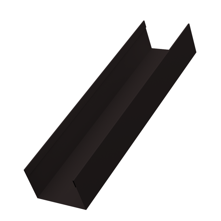 Стойка жалюзи Milan,Tokyo 0,45 PE-Double RAL 9005 черный (2,5м)