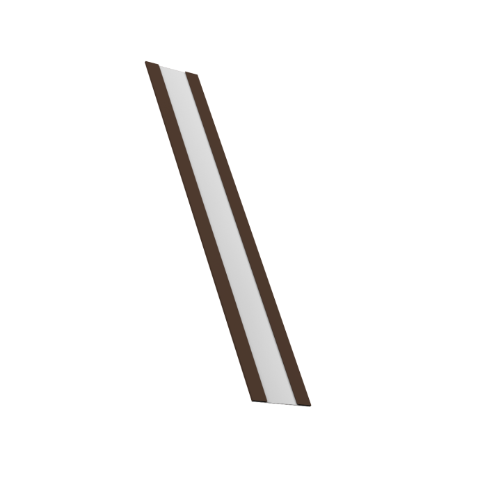 Крепежная планка жалюзи Milan, Milan Slim, Tokyo 0,45 Drap TR RAL 8017 шоколад (2,5м)