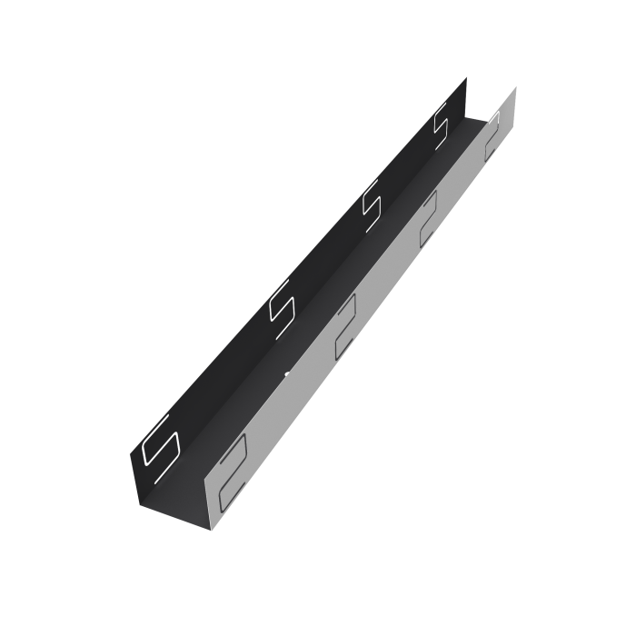 Крепежный вкладыш универсальный жалюзи Milan Slim 0,5 Satin RAL 9005 черный (2м)