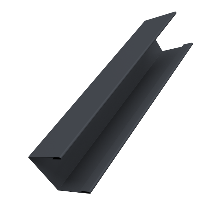 Крышка жалюзи Milan Slim 0,45 PE-Double RAL 7024 мокрый асфальт (3м)