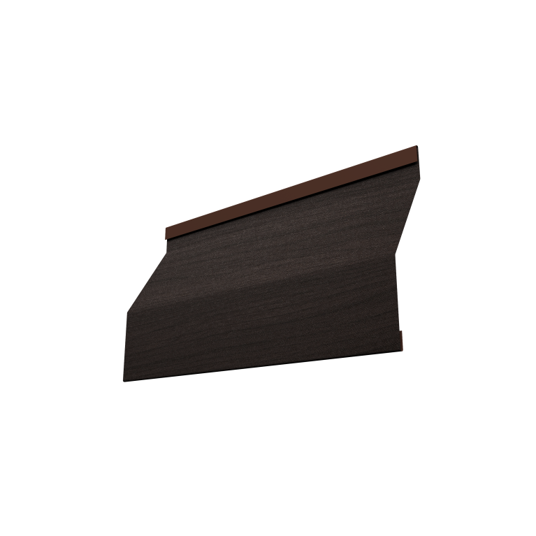 Ламель забора жалюзи Milan Slim 0,45 Print Elite Coffee Wood TwinColor