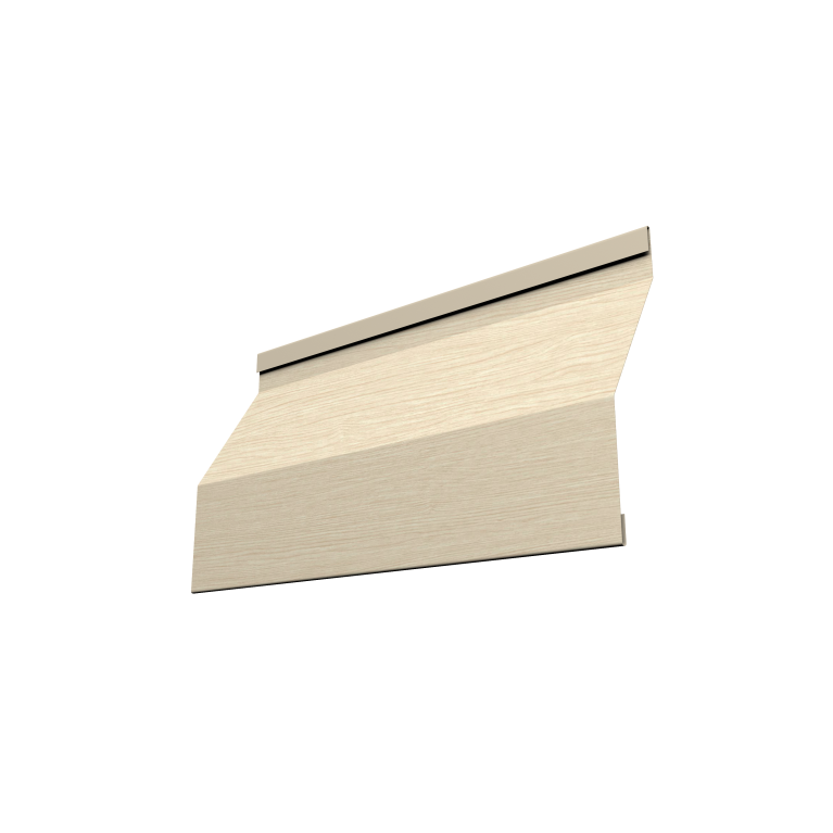 Ламель забора жалюзи Milan Slim 0,45 Print Elite Milky Wood TwinColor