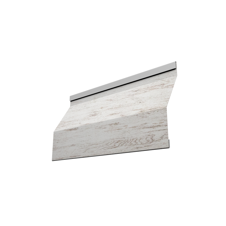 Ламель забора жалюзи Milan Slim 0,45 Print Elite Snow Wood TwinColor