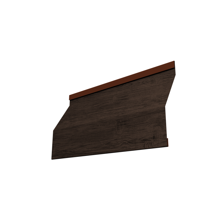 Ламель забора жалюзи Milan Slim 0,45 Print Premium Antique Wood TwinColor