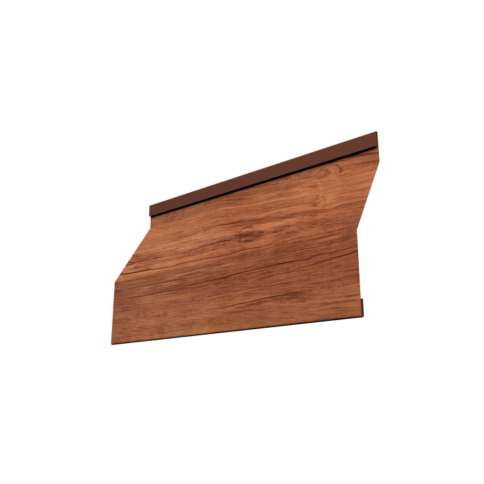 Ламель забора жалюзи Milan Slim 0,45 Print Premium Rowan Wood Intense FTC