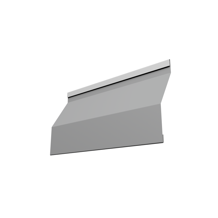 Ламель забора жалюзи Milan Slim 0,5 Satin RAL 9006 бело-алюминиевый