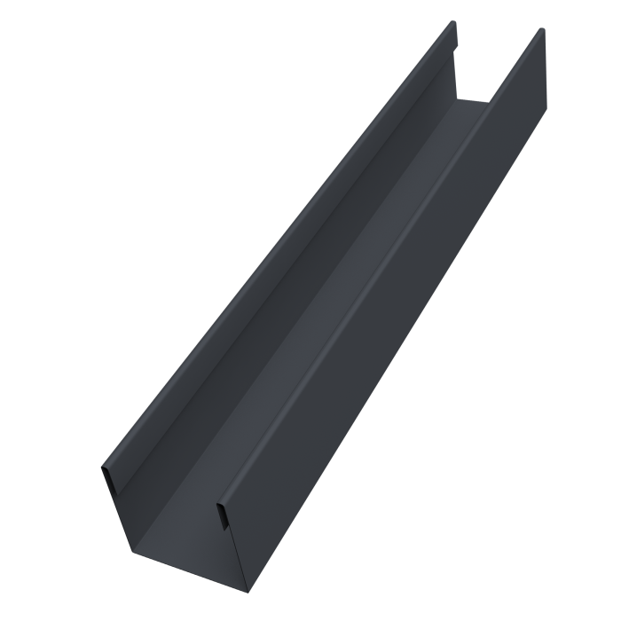 Стойка жалюзи Milan Slim 0,45 Drap-double TX RAL 7024 мокрый асфальт (3м)