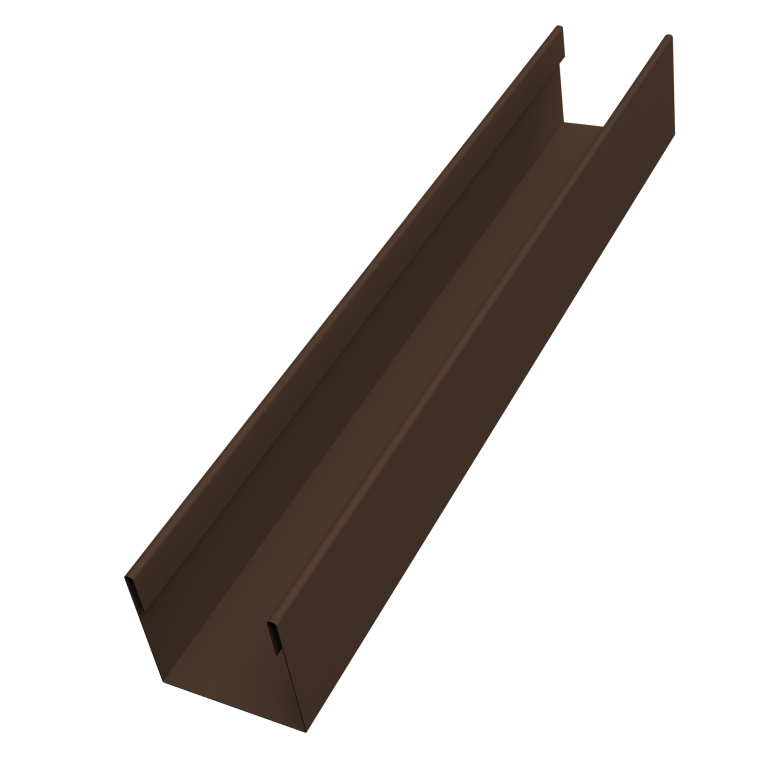 Стойка жалюзи Milan Slim 0,45 PE-Double RAL 8017 шоколад (3м)