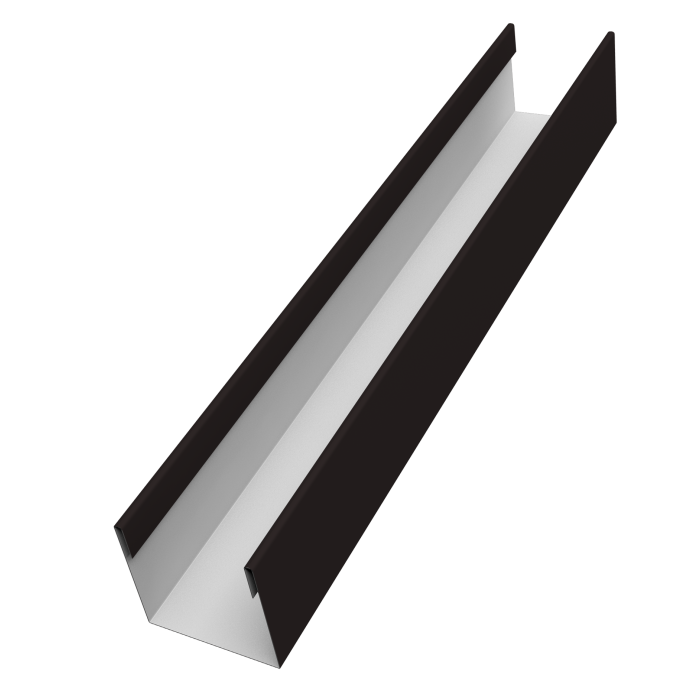 Стойка жалюзи Milan Slim 0,45 PE RAL 9005 черный (3м)