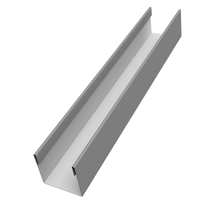 Стойка жалюзи Milan Slim 0,45 PE RAL 9006 бело-алюминиевый (2м)