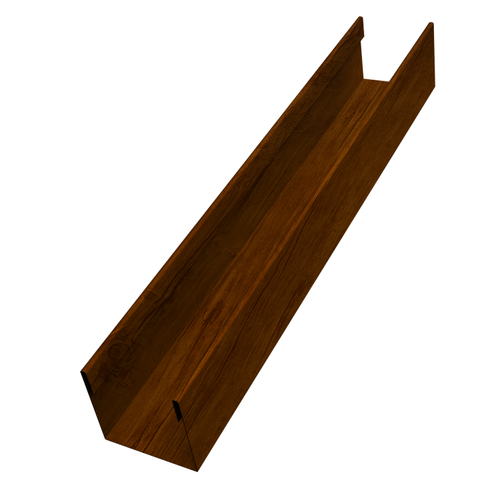 Стойка жалюзи Milan Slim 0,45 Print-double Premium Golden Wood Intense F (2,5м)