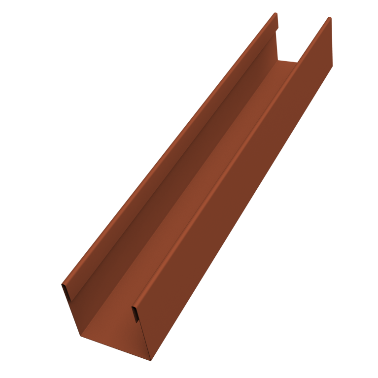 Стойка жалюзи Milan Slim 0,5 Velur X RAL 8004 терракота (2,5м)