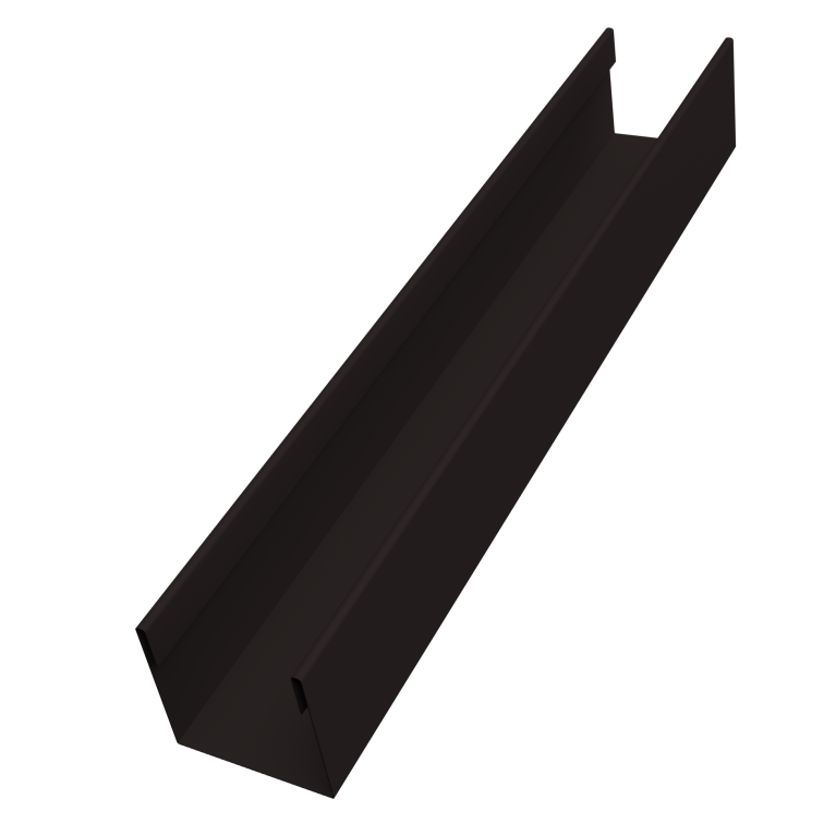 Стойка жалюзи Milan Slim 0,5 Velur X RAL 9005 черный (1,8м)