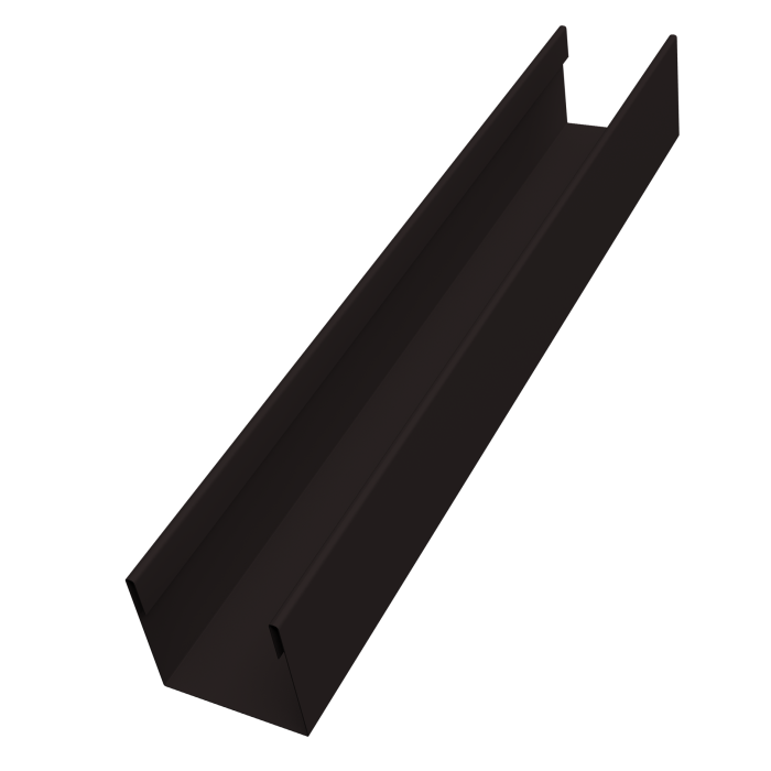 Стойка жалюзи Milan Slim 0,5 Velur X RAL 9005 черный (2,5м)